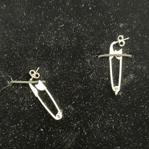 COPY - A pair of Balenciaga safety pin earrings